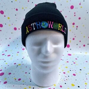 🌵 CACTUS JACK Travis Scott Beanie Hat • Black • Astroworld